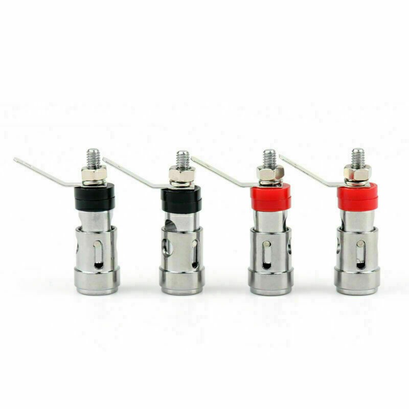 4 x Copper Speaker Binding Post Spring Loaded Subwoofer Basket Terminal