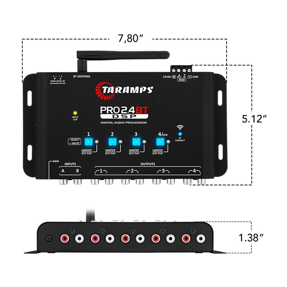 [US SELELR] Taramps Audio Processor PRO 2.4BT – DSP Bluetooth Control via App