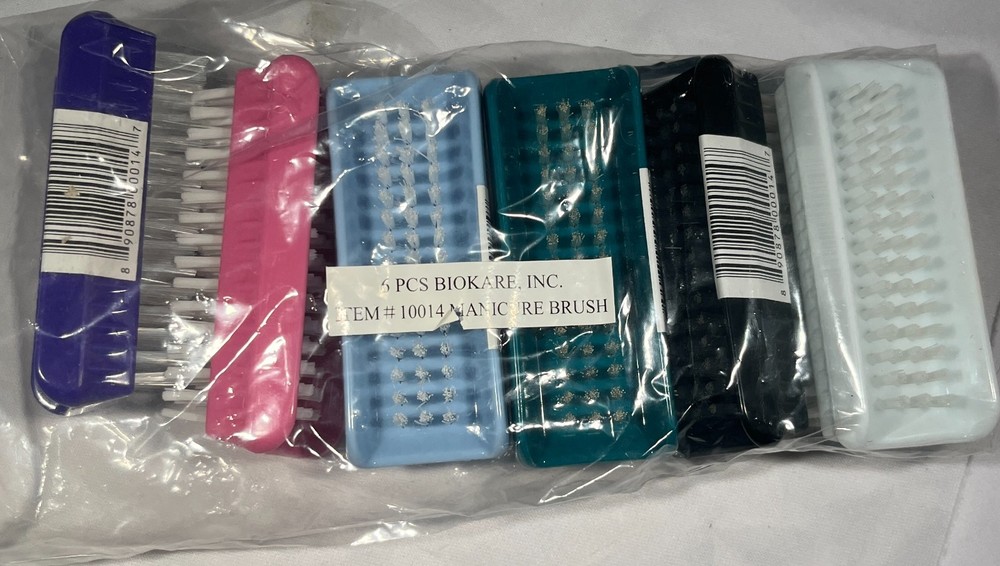 (6 PACK) Biokare Manicure Brush - Assorted Colors