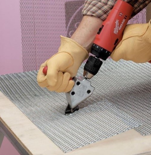 Efficient Turbo Shear for Quick Cuts in Sheet Metal, Drill-Compatible