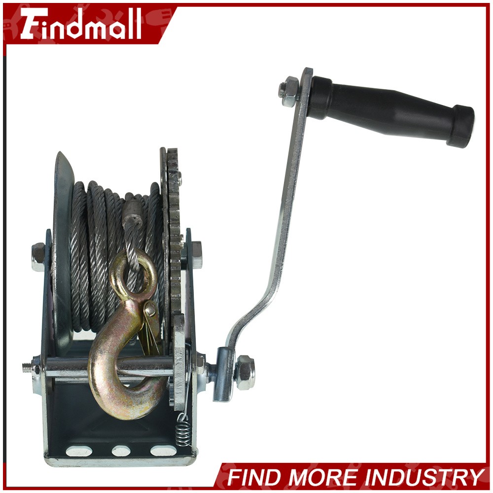 Findmall 1500lbs Adjustable Two-Way Hand Winch Boat Winch With 10m (32ft) Cable