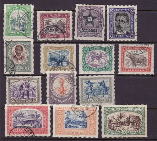 Liberia # 214-27a Complete Set of 1923 Fauna