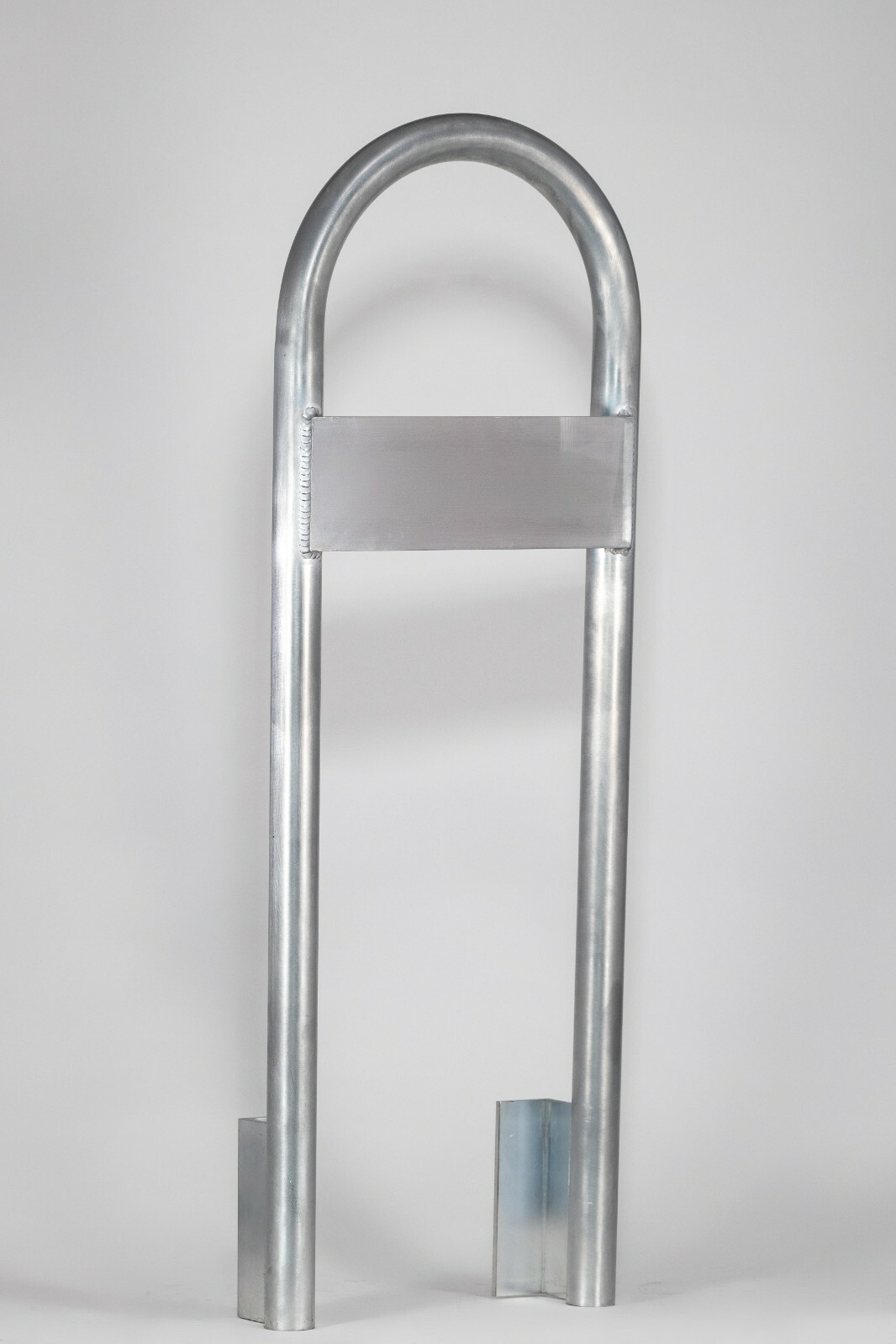 Aluminum 36" Grab Bar-Vertical Angle w/ Flat Plate Gheenoe Skiff Flats Boat