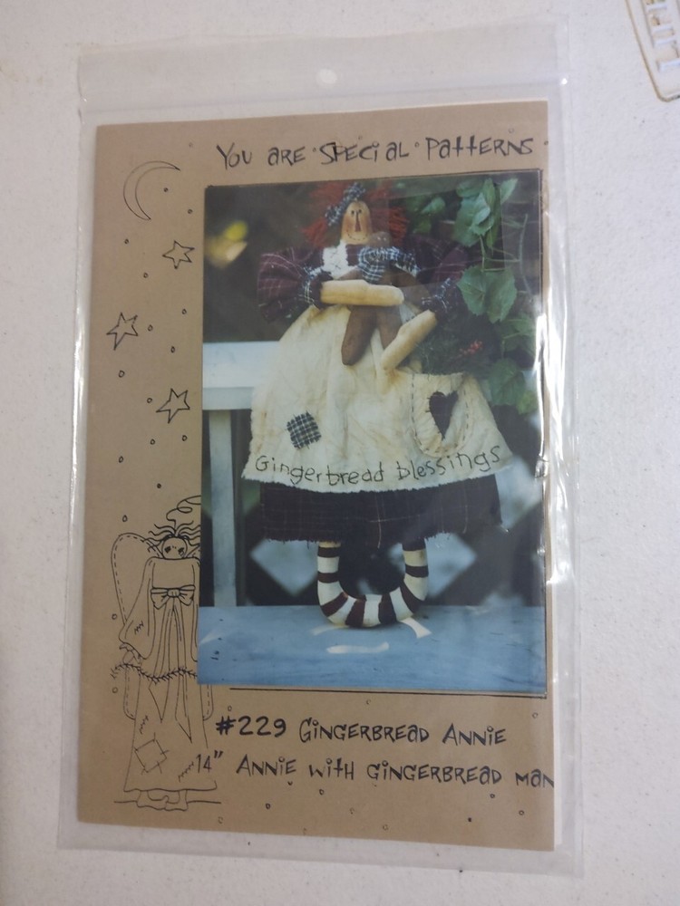 Primitive Doll Pattern  #229 Gingerbread Annie You Are Special Patterns
