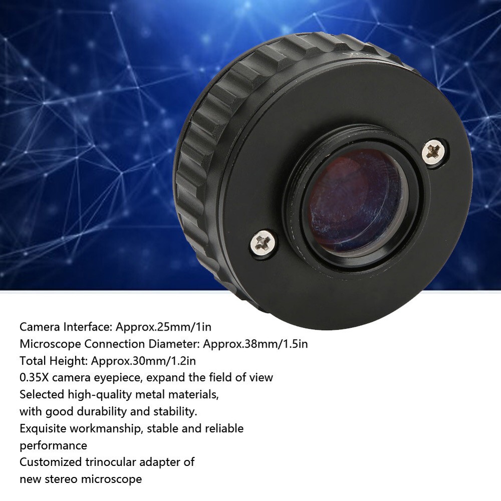 0.35X Microscope Lens Camera Interface Adapter For Trinocular Stereo Microscope