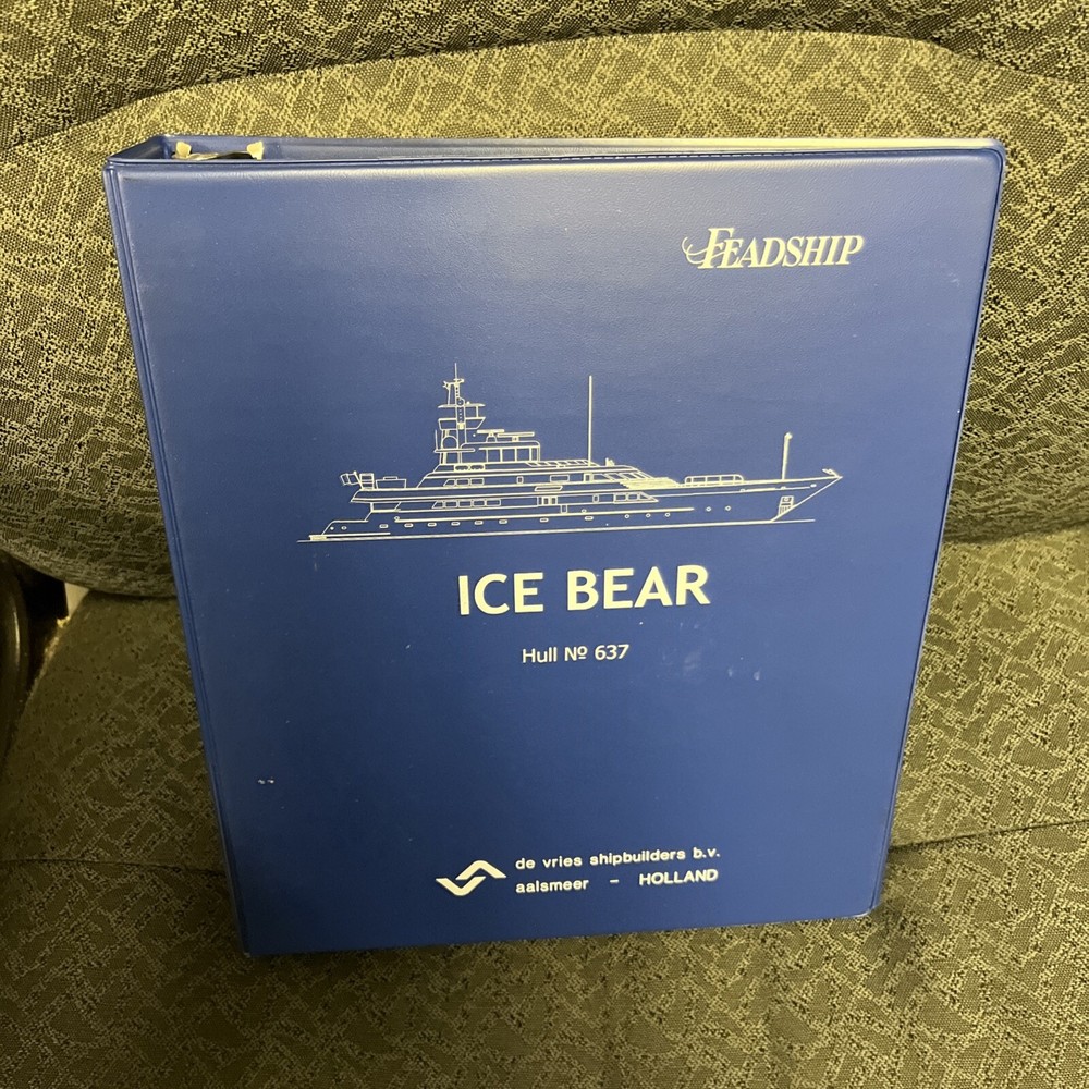 Feadship Holland blue three ring binder  Rare