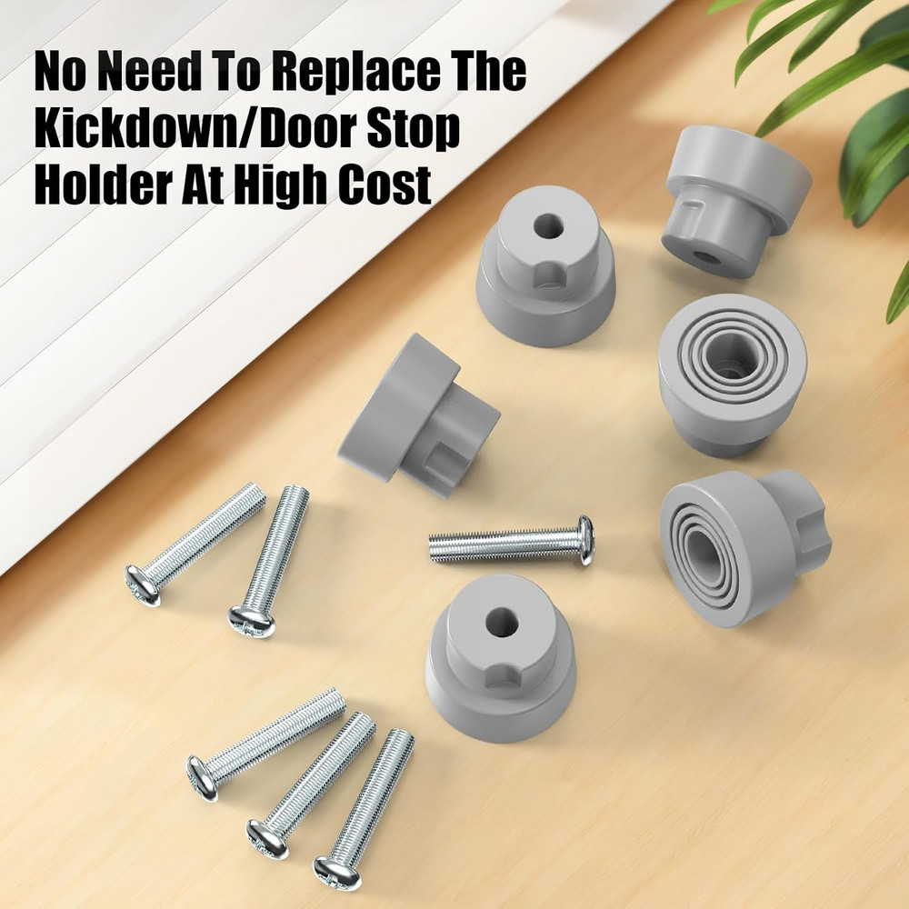 6-Pack Door Stopper Replacement Rubber Tips, Heavy Duty Kickdown Door Stop Tips