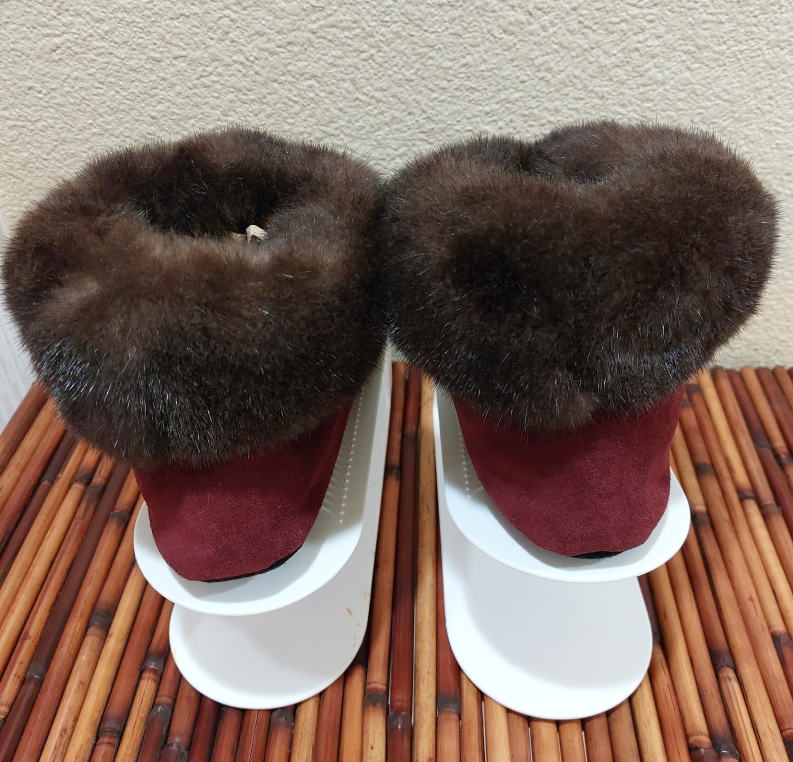 Native Alaskan Suede Leather & Fur Beaded Slippers Womens Size 7 Seal Otter NEW