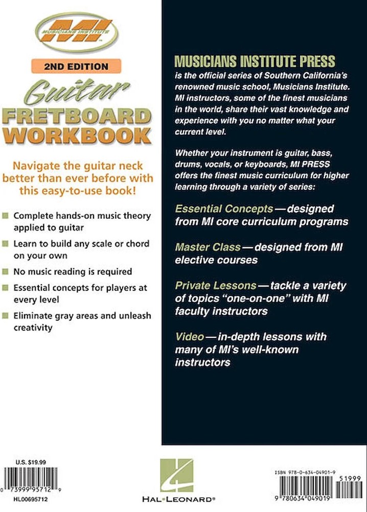 Guitar Fretboard Workbook - 2nd Edition - A Complete System for Understanding...