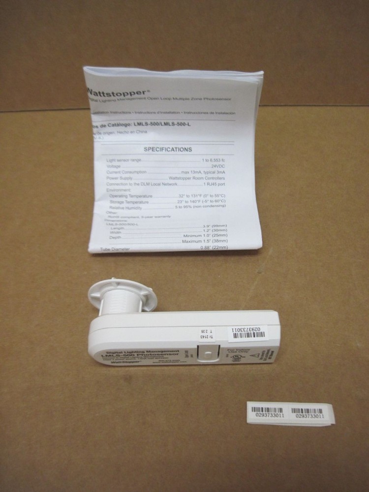 WattStopper LMLS-500 Open Loop Photosensor Multi Zone 24VDC Switching/Dimming