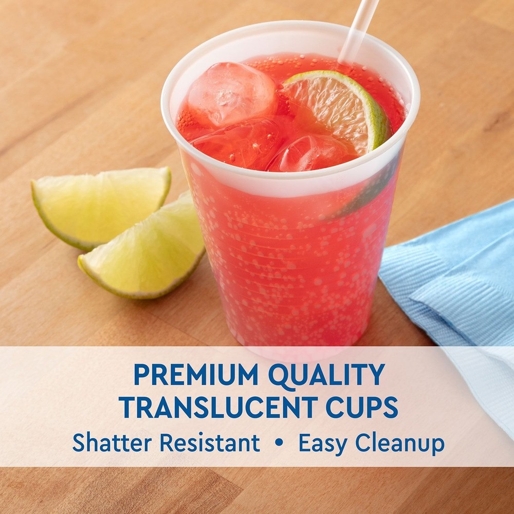 Member’s Mark Translucent Plastic Cups 12 oz – 300 Count Bulk Party Cups.