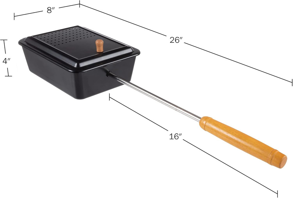 Campfire Popcorn Popper - Old Fashioned Popcorn Maker with Nonstick Finish and E