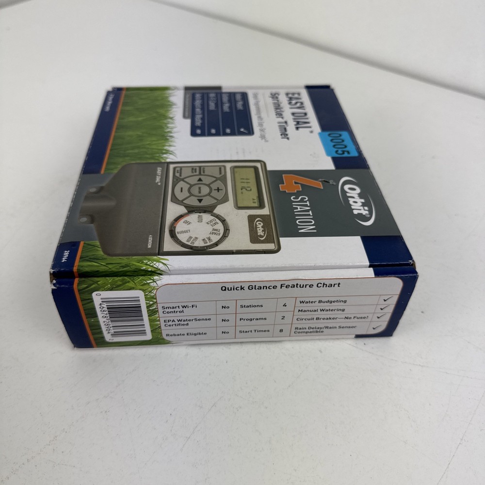 Orbit 28964 4 Station 2 Program Indoor Easy Dial Sprinkler Timer