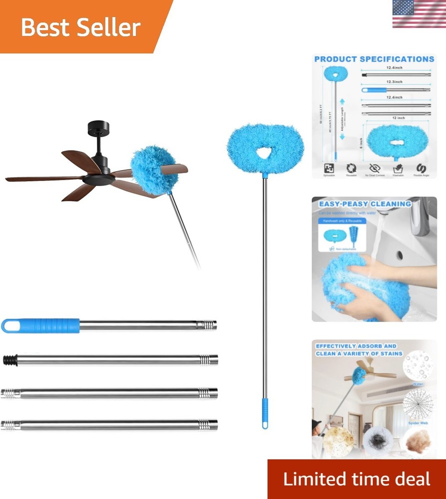 Ceiling Fan Cleaner Duster - Adjustable Duster with Extension Pole,Dusters fo...