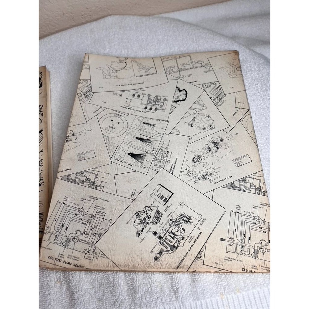 1970s General Electric CF6-6 Basic Engine Systems Student Notebooks Manuals