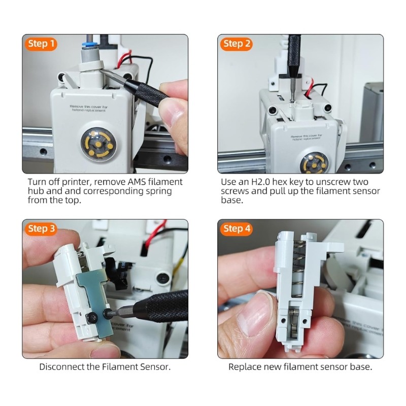 Direct Replacement Filament Sensors Base For 3D Printer Tool Head Assembly