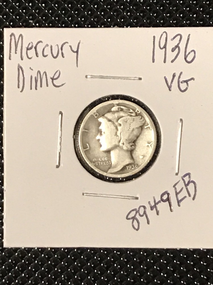 1936 Mercury Dime  VG