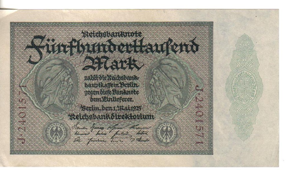 GERMANY, 500,000 MARK, P#88, 1923