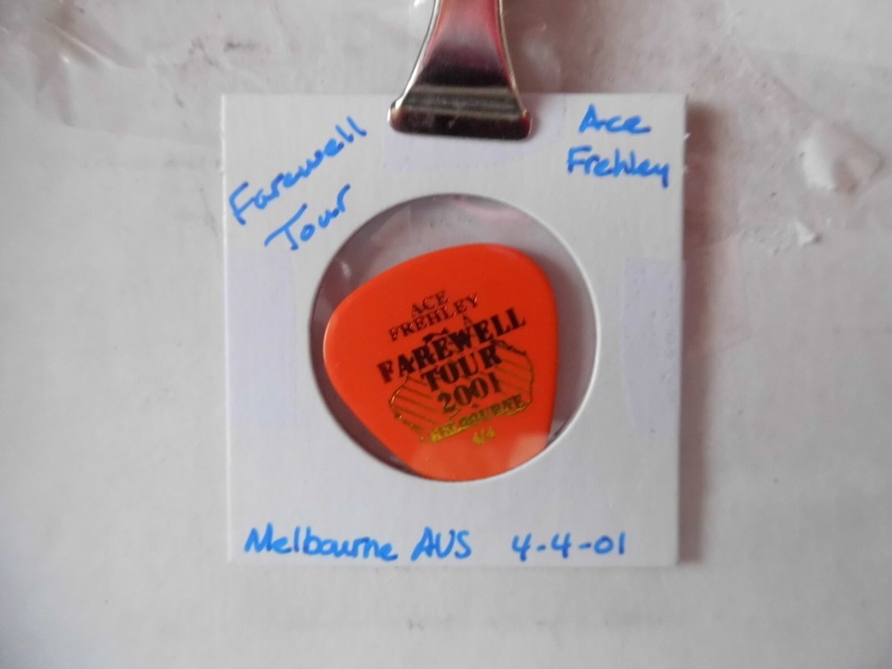 KISS "ACE FREHLEY" 4/4/01 GUITAR PICK~READ DESCRIPTION #9 ~16