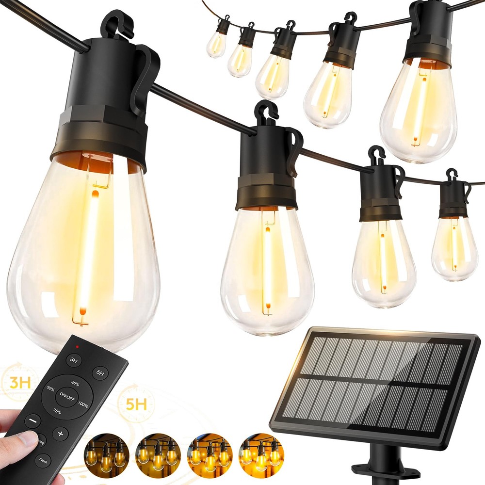 50ft-Solar-Powered-Lights-Outdoor-Waterproof-String 50FT, Bright