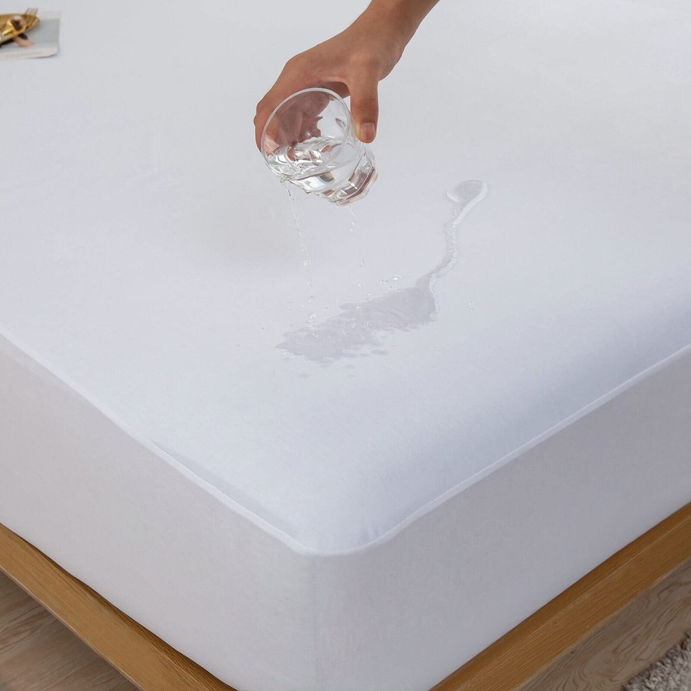 Waterproof Split King Mattress Protector for Adjustable Beds Soft Cooling Bam...