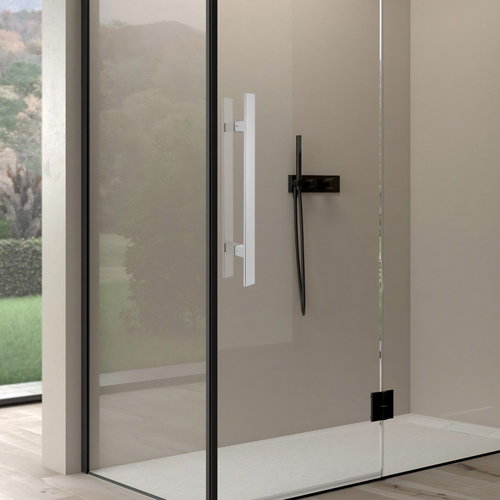 Stainless Steel Double Sided Push Pull Door Handle, H-shaped Door Pull Handle