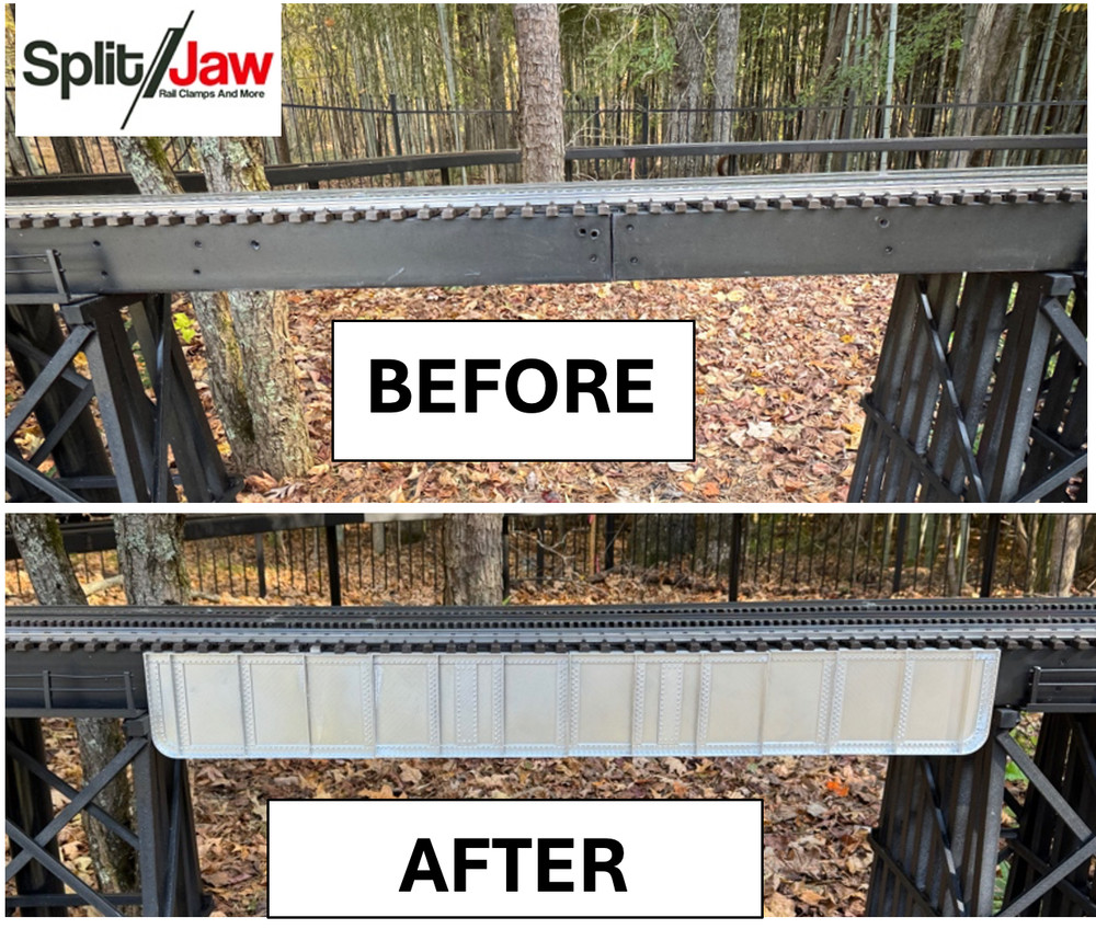 G Scale Split Jaw Riveted Girder 38" deck bridge kit - transform your benchwork