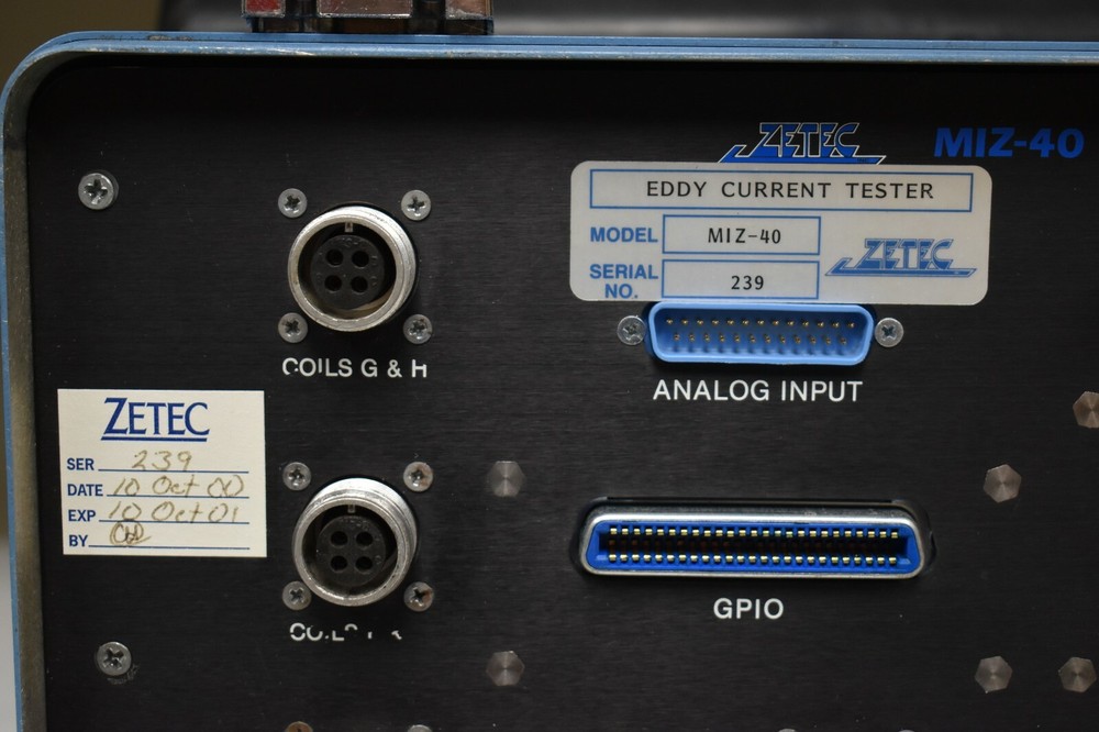 ZETEC - model MIZ-40A - Eddy Current Component Testing Machine w/ case - OH2