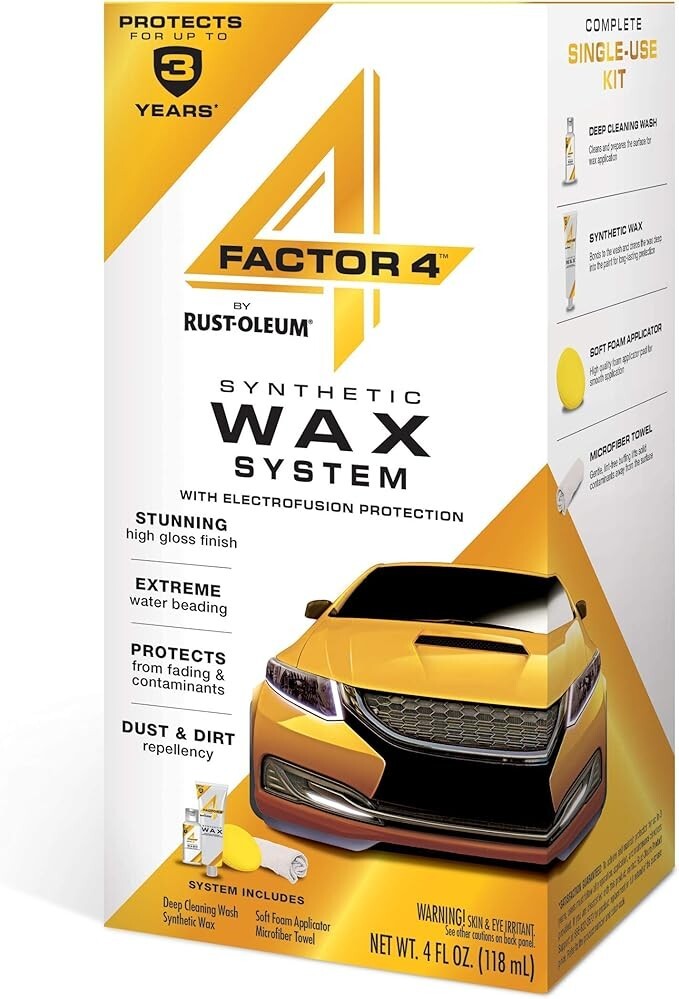 Factor 4 Synthetic Wax System with Electrofusion Protection by Rust-Oleum New!