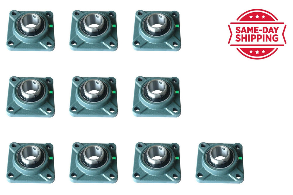 BGR (10 PCS) UCF 204-12 Pillow Block Flange Bearing 3/4" Bore 4 Bolt Solid Based