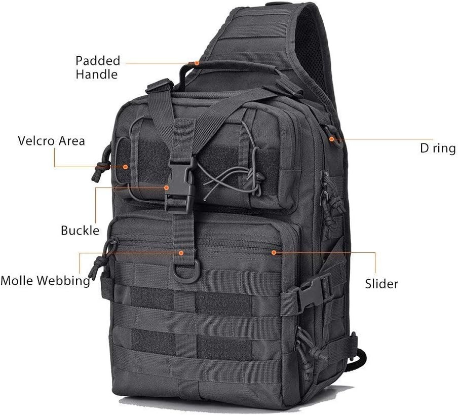 Tactical Sling Bag Pack with FREE Patch