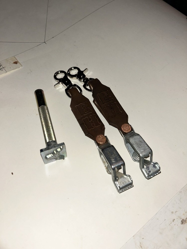 leather strap glove holder