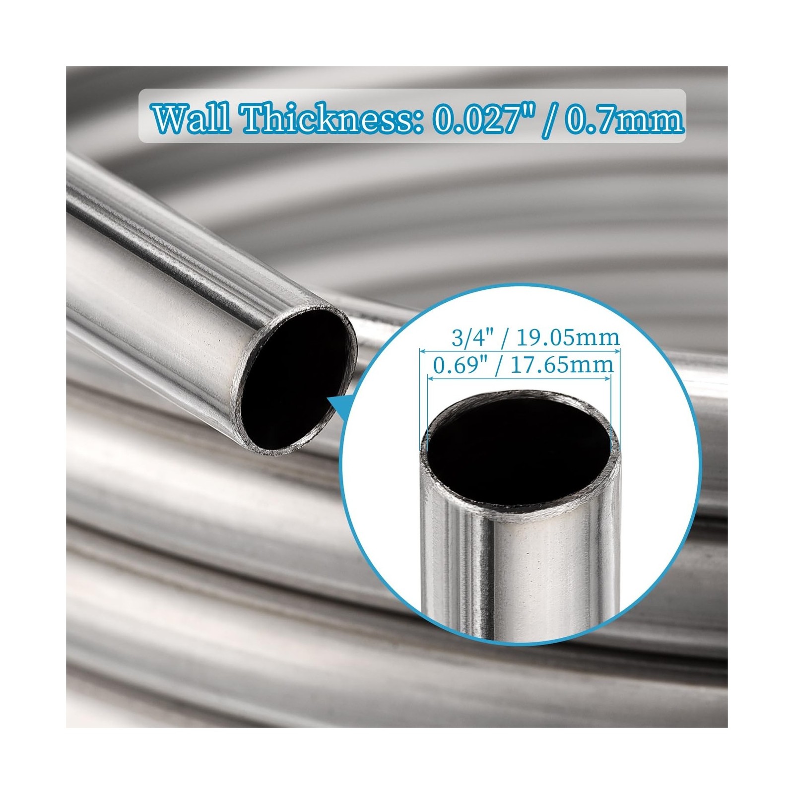 Vigorous Wort Chiller, 3/4" x 25 Ft Food Grade 304 Stainless Steel Coil, Wate...