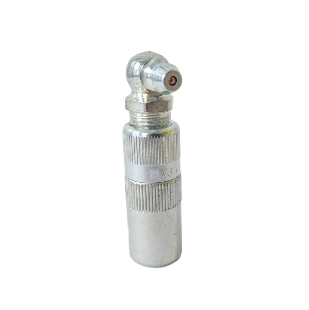 LockNLube Simple 90-Degree Grease Coupler Adapter Small, Silver