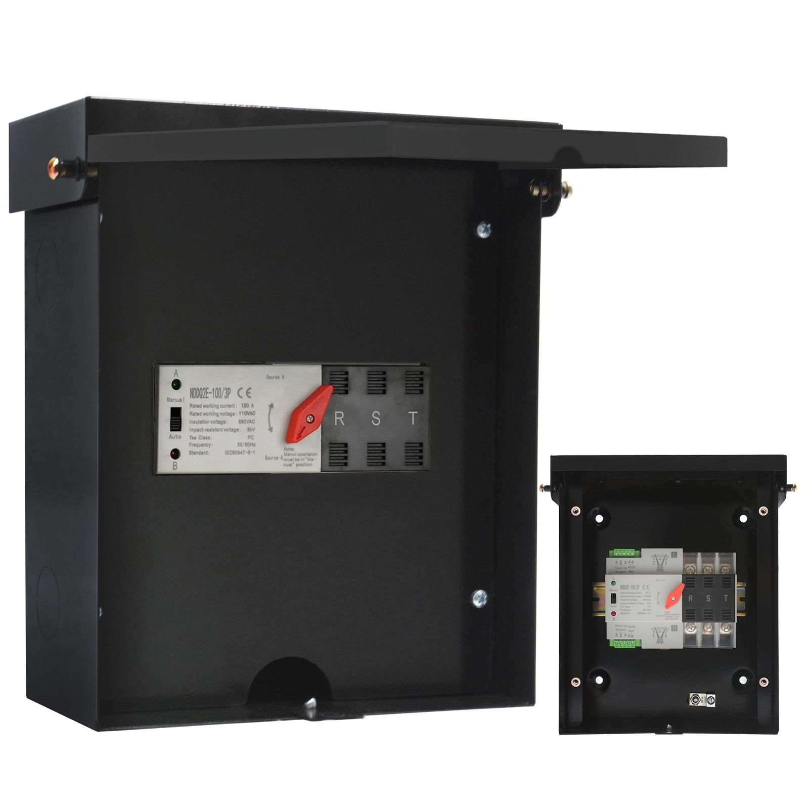 Automatic Transfer Switch, 100 Amp 3 Pole Auto Switch for Home...