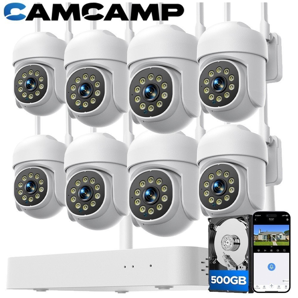 10CH NVR Kit Plug-in Powered CCTV Home Security Camera System Motion Detection