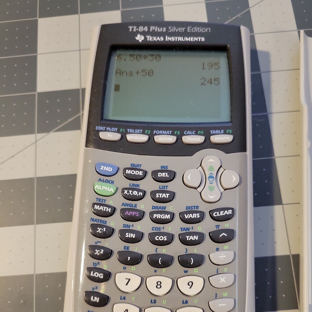 Z8- Texas Instruments TI-84 Plus Silver Edition Graphing Calculator - Gray/White