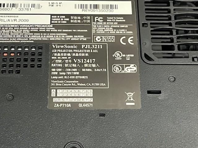 ViewSonic PJL3211 LCD Projector