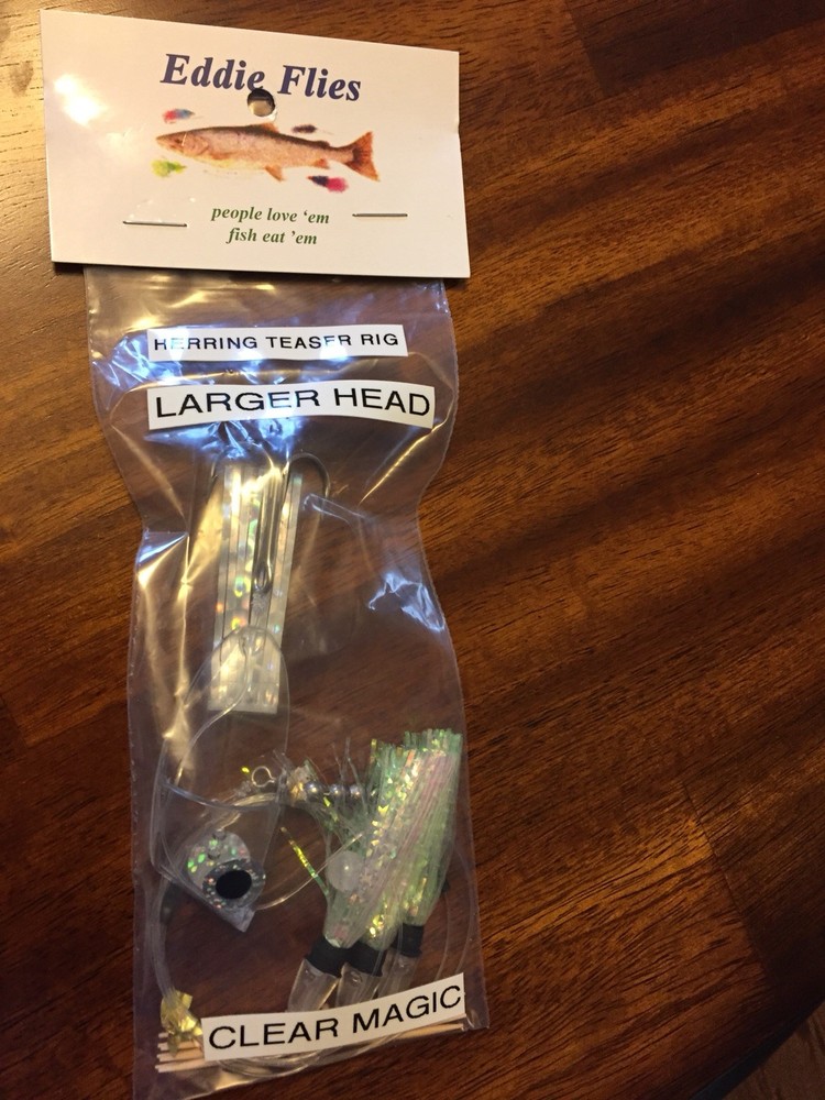 Eddie Flies herring teaser meat rigs- Clear Magic