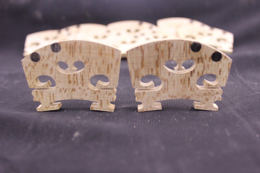 10pcs SPECIAL VIOLIN BRIDGE, 4/4, MAPLE WITH EBONY INSERTS