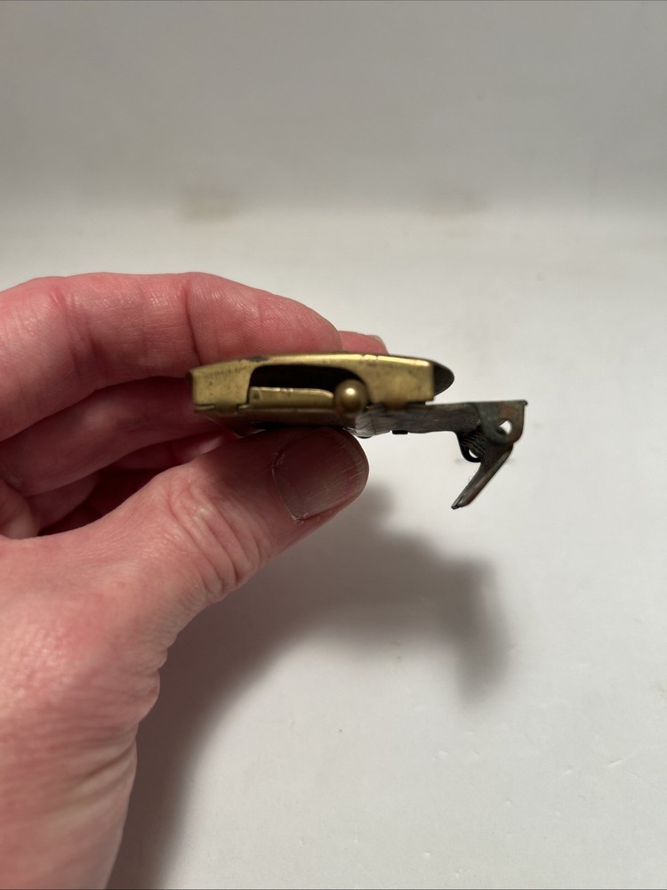 WW2 Original Solid Brass Wings & Propeller Belt Buckle USAAC