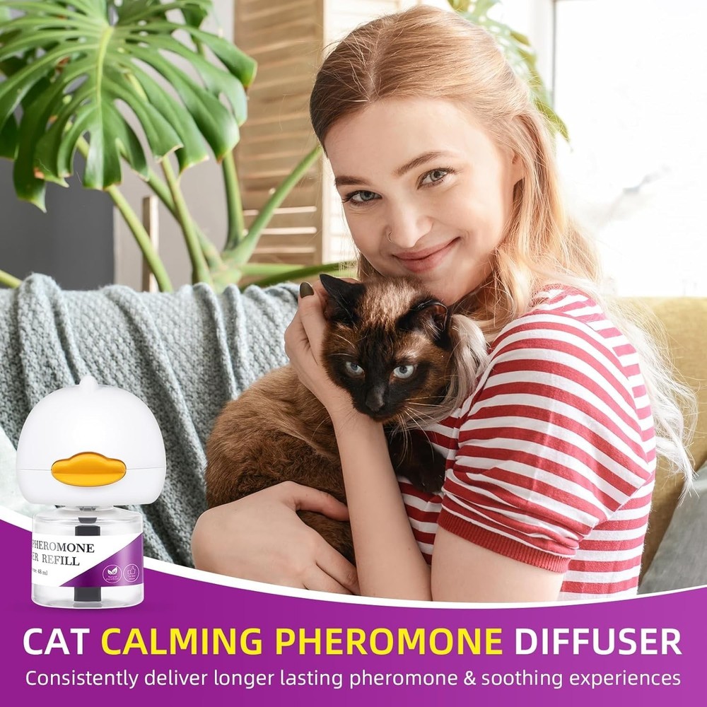 Cat Pheromones Calming Diffuser: Cat Calming Diffuser - Effectively Relieve A...