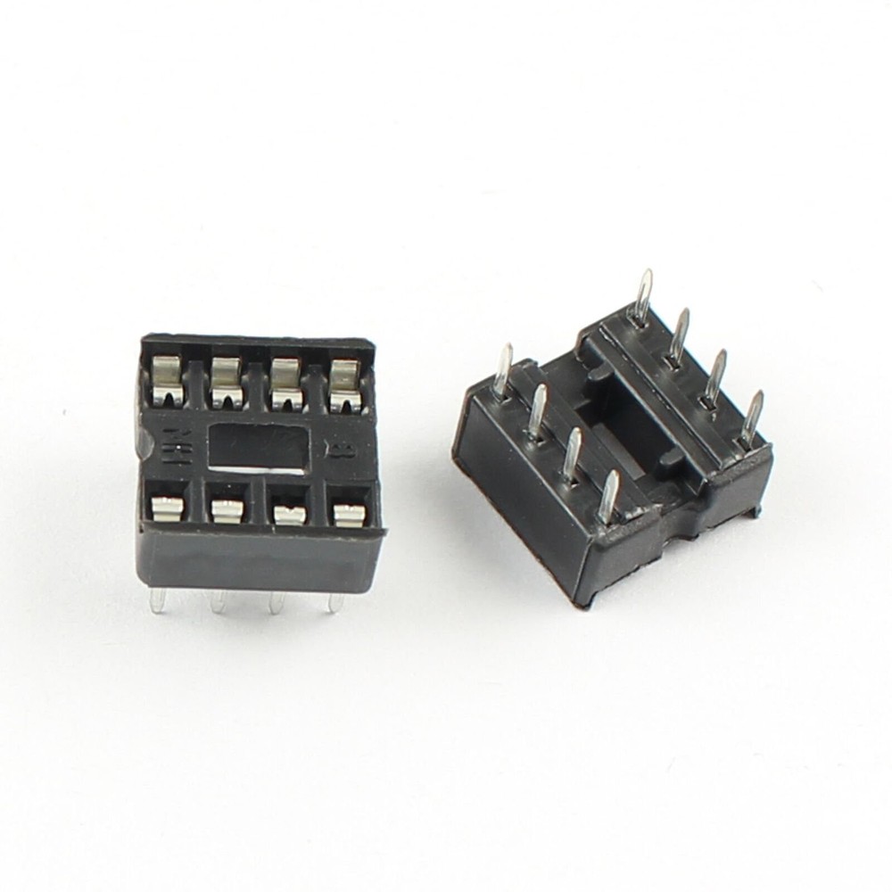 10Pcs 2.54mm Pitch 8 Pin DIP Solder Type IC Socket Adaptor Narrow