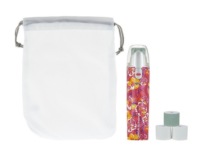 Emjoi Micro Mani Nail Buffer w/ 4 Smooth & Shine Rollers (Pink Floral)