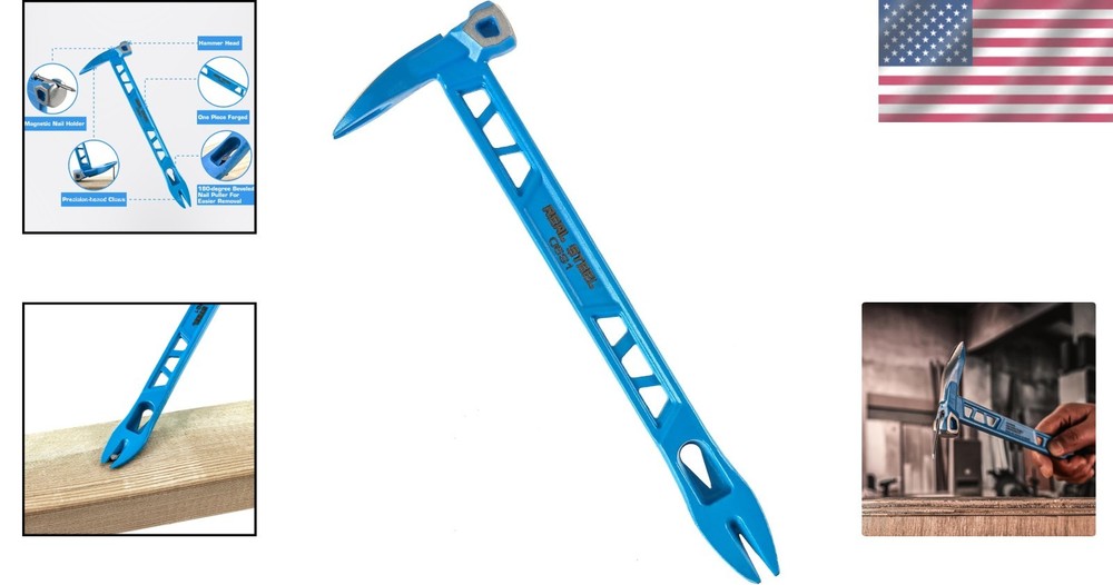 10-Inch Nail Puller for Effortless Extraction - I Beam Pry Bar Design