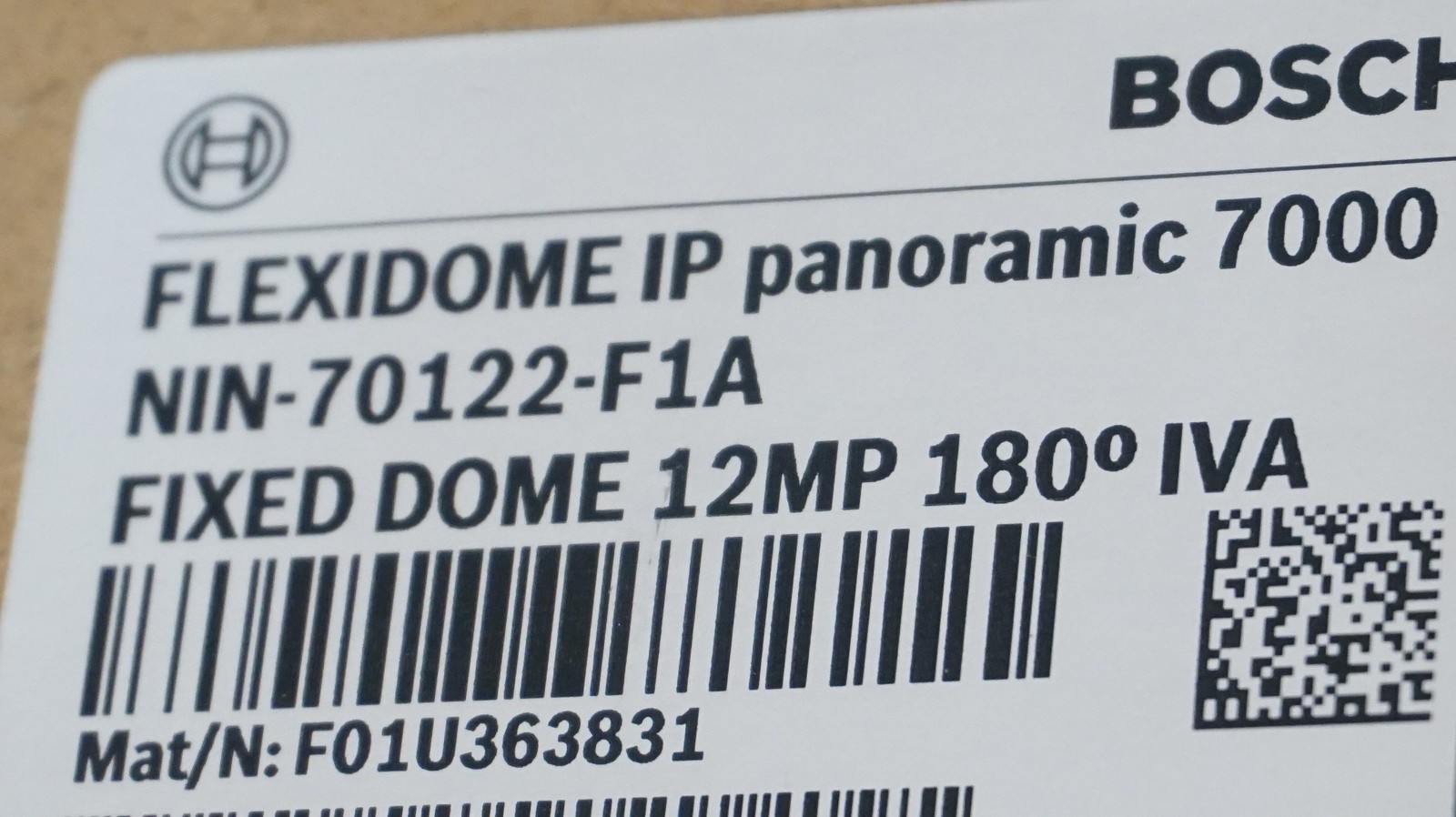 NOB-BOSCH FLEXIDOME IP PANORAMIC 7000 MP 12MP 180º IVA NIN-70122-F1A CAMERA+F1AS
