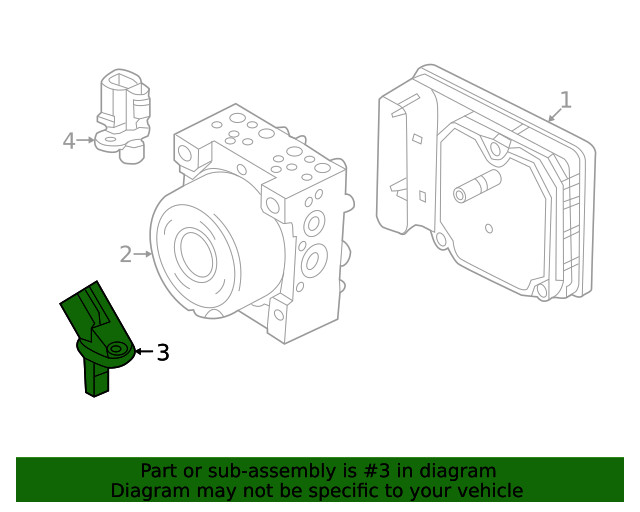 Genuine Ford ABS Sensor JX6Z-2C204-C