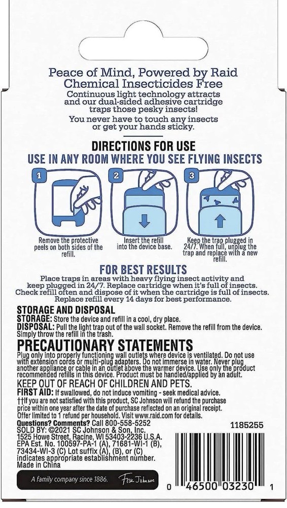 Essentials Flying Insect Light Trap Refills, 16 Light Trap Refill Cartridges