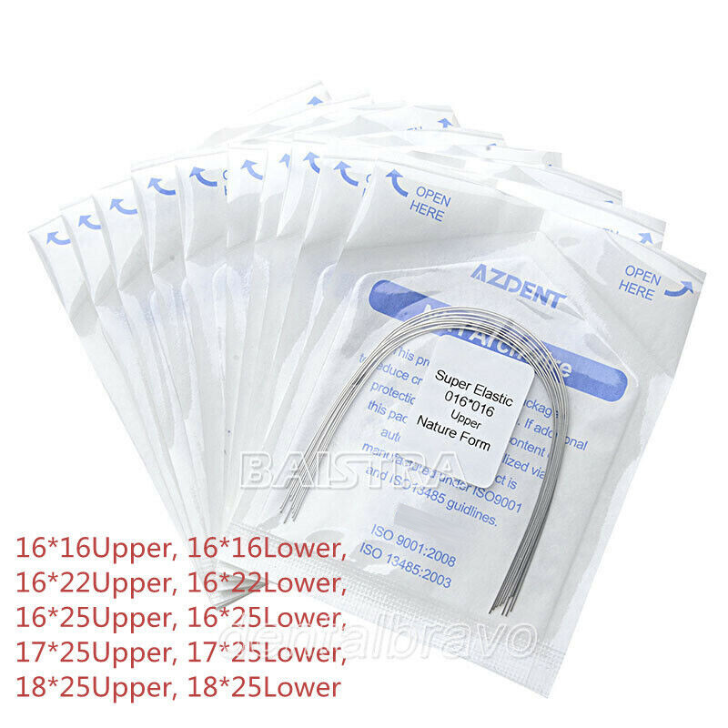 AZDENT Dental Ortho Stainless Steel/NIti Super Elastic Arch Wires Rectangular