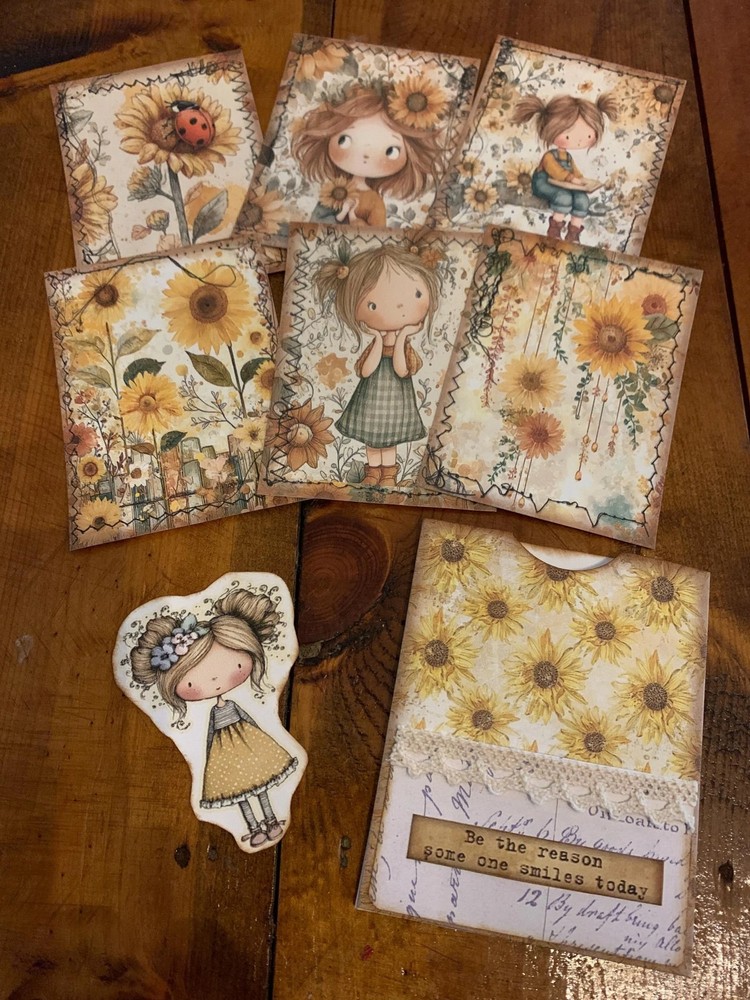 Sunflower Junk Journal Pocket
